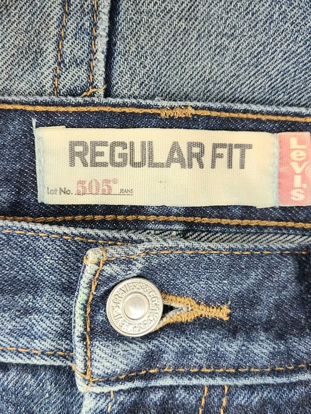 Levi's 505 Regular Fit Y2K Faded Paint Distressed Jeans